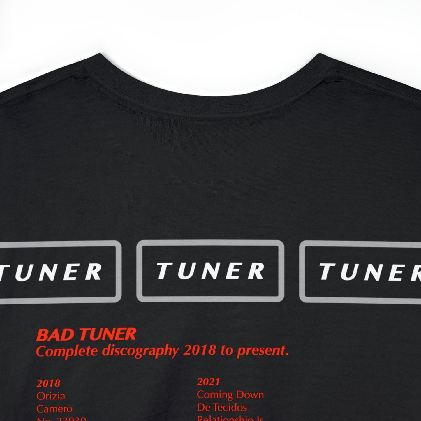 bad tuner 'discography' t-shirt